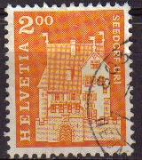 z vendido Suiza 1967 Michel 863 Sello Arquitectura Castillos Seedorf Uri usado Switzerland Suisse 
